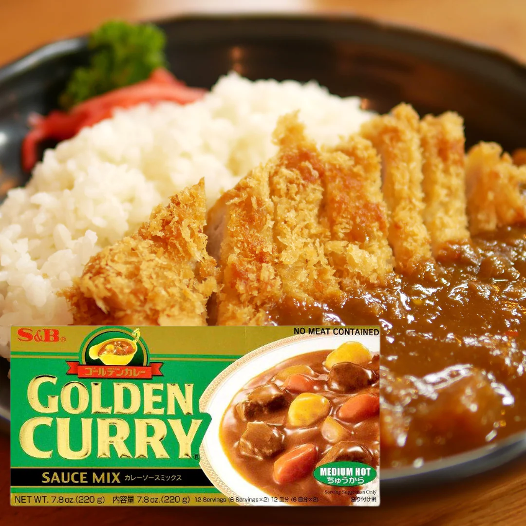 S&B Golden Curry Sauce Mix Medium Hot 7.8 Oz (220 g)  -1 Pack - Image 3